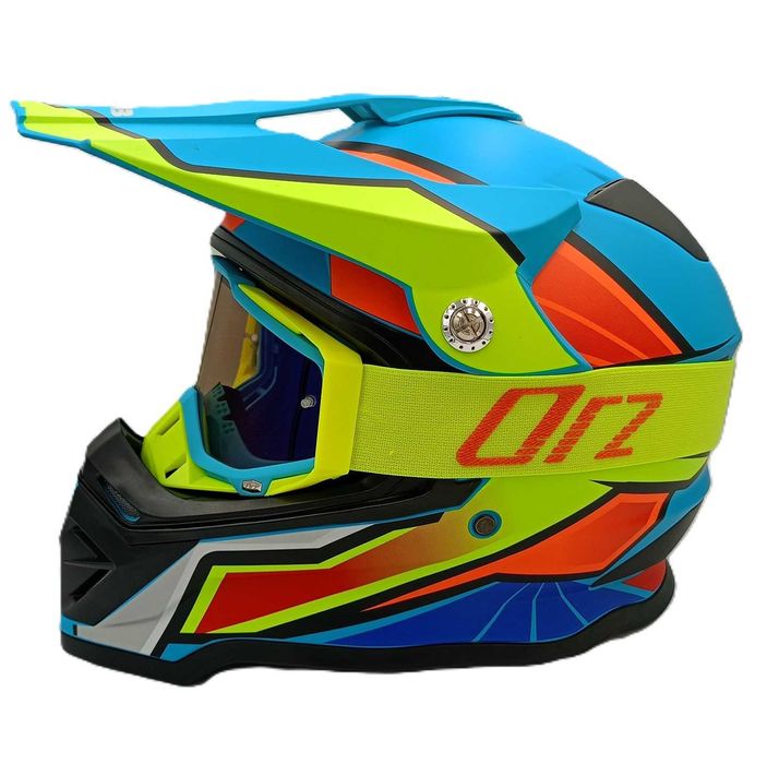 Комплект детско юношеска кросова каска с очила 102040