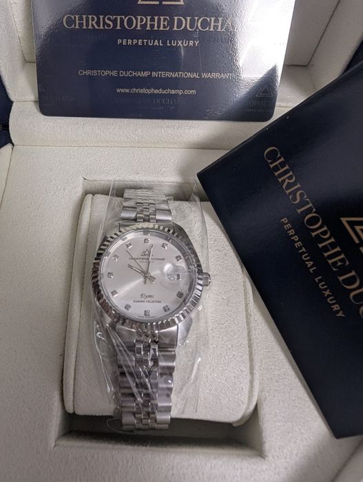 Christophe Duchamp elysees Mother of Pearl cu 11 Diamante Nou Garantie