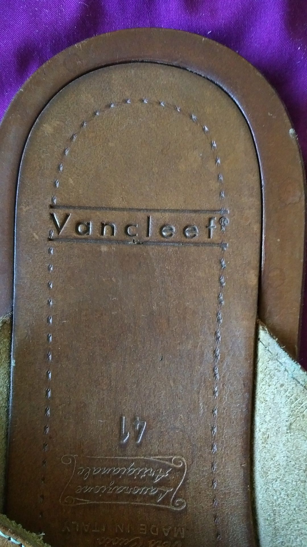 Papuci piele VANCLEEF nr. 41