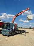 Inchiriere Camion cu Macara Platforma Transport Utilaje Containere