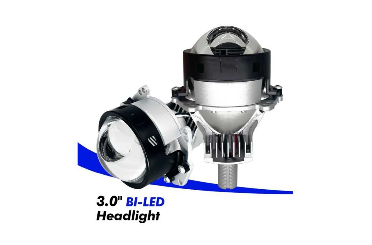 Bi-LED лупи за вграждане във фарове, 3 инча,  90W, к-т 2бр
