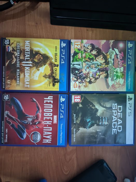 Игры на ps4/ Dead space/Mortal kombat 11/человек паук/Jojo EoH