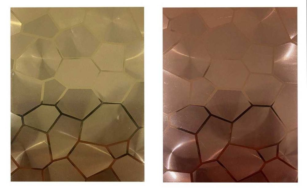 3D Стенни декоративни пвц панели от бамбук- имитация на различен метал