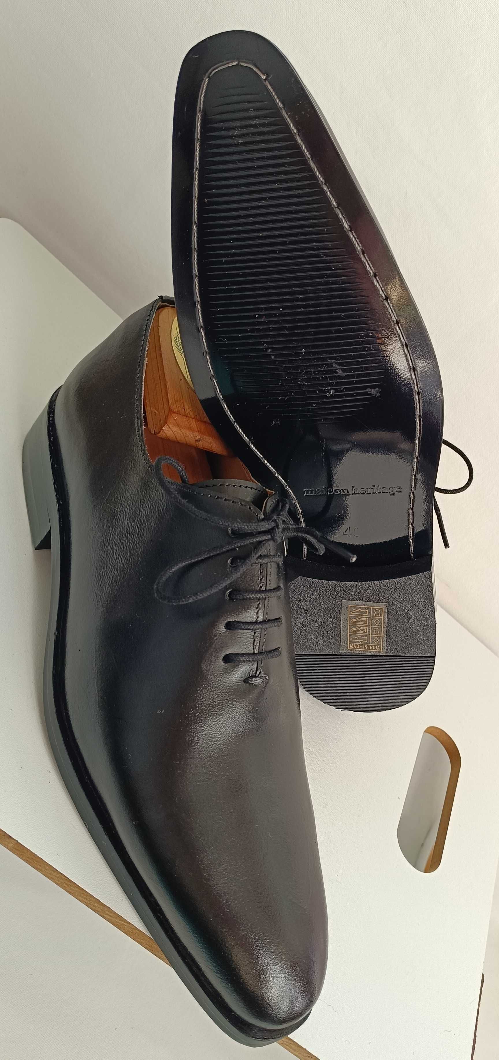 Pantofi wholecut 40 40.5 de lux lucrati manual Maison Heritage NOI