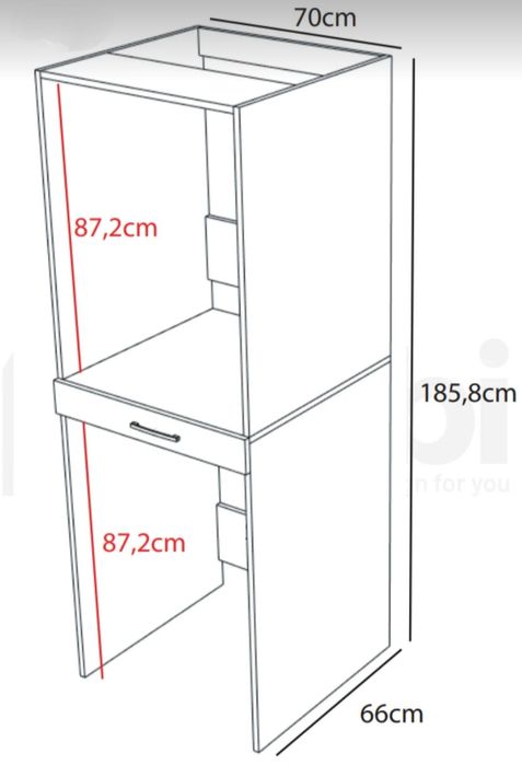 Шкаф за пералня и сушилня, изпращане следващия ден от поръчване