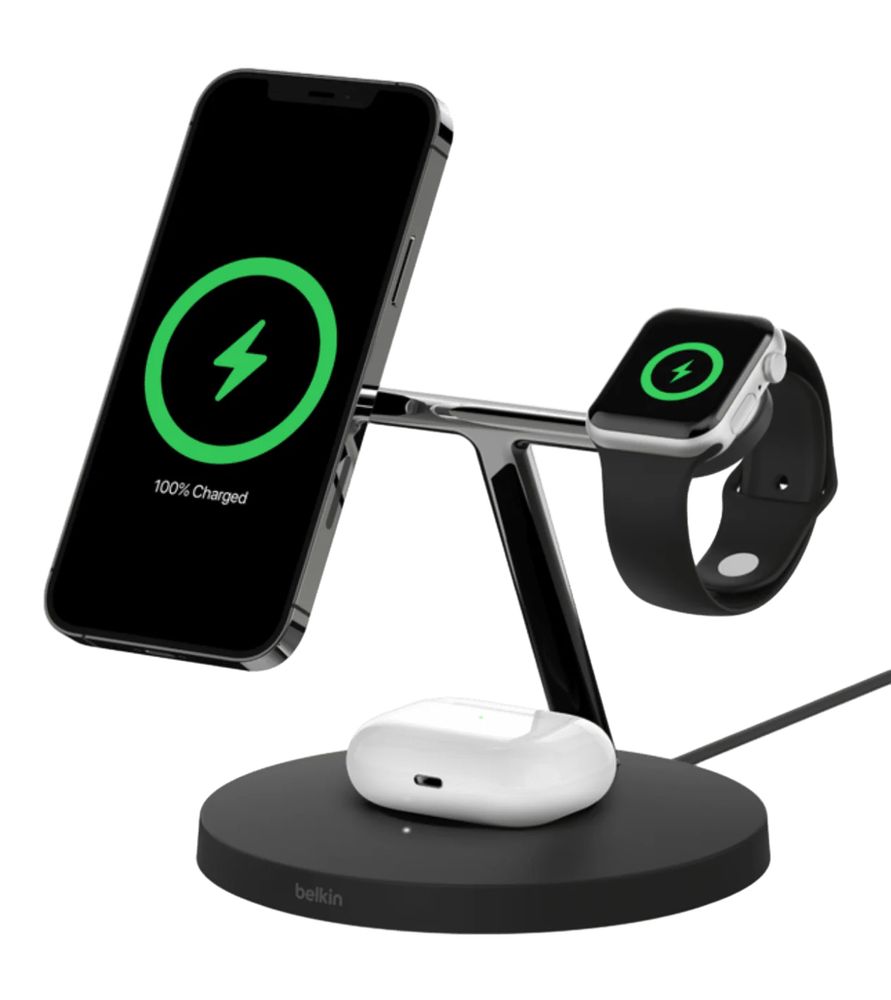 Беспроводное зарядное устройство Belkin MagSafe Wireless Charger 3в1