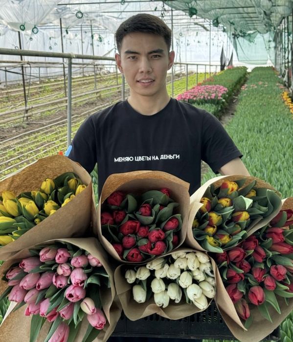 Премиальные местные тюльпаны 360 тг!