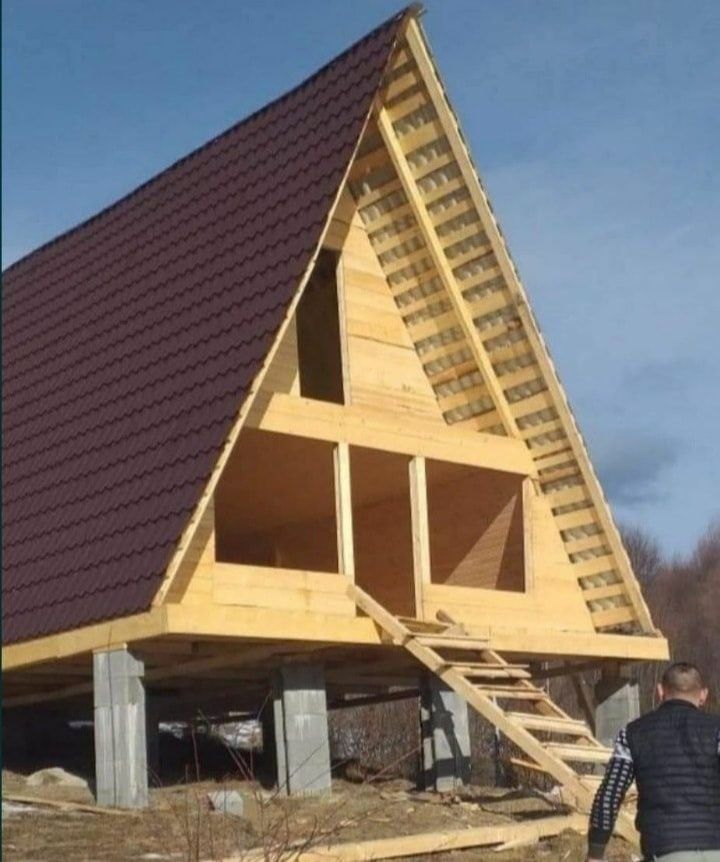 Construim Casute pe structura metalică sau cabane din lemn garaje auto