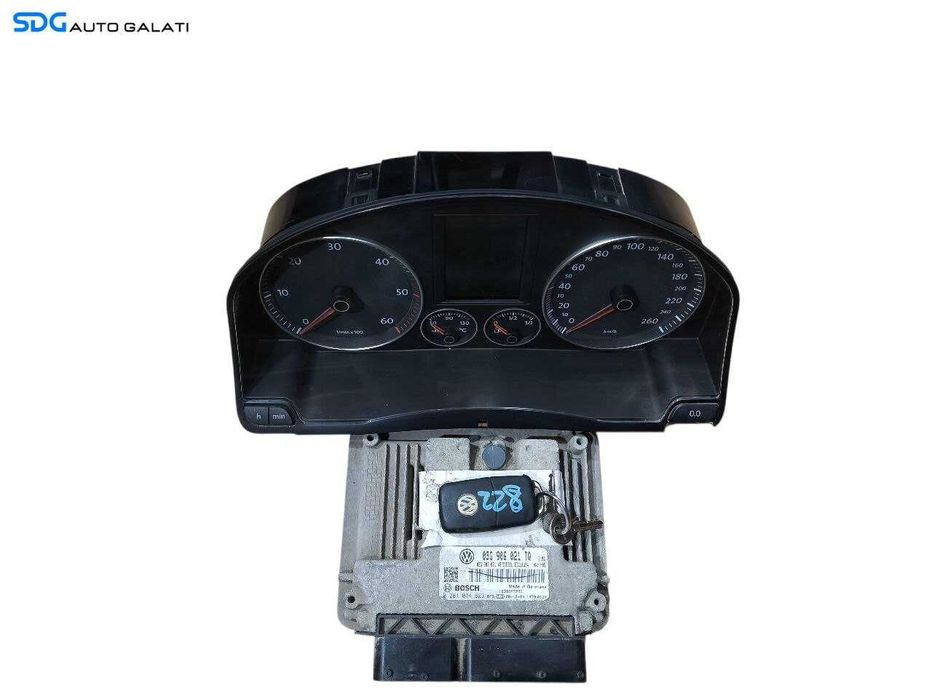 Kit Pornire ECU Calculator Motor Ceas Ceasuri Bord Chei Cheie CIP Imobilizator Volkswagen Golf 5 Plus 1.9 TDI BLS 2004 - 2008 Cod 03G906021TQ 0281014623 1K0920874M [LS0023] [LS0024]