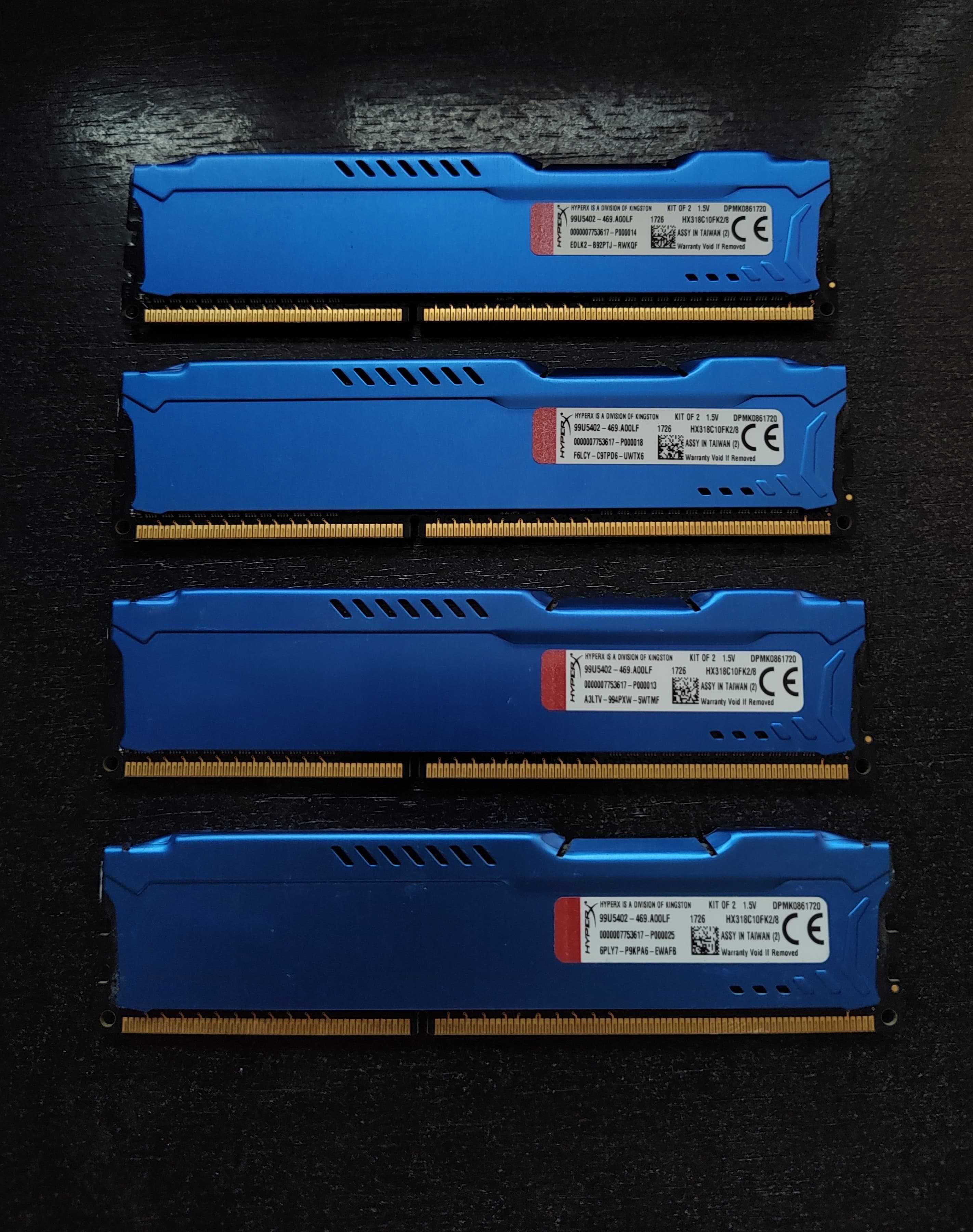 HyperX Fury Blue (4X4GB) DDR3, 1866MHz, CL10, 1.5V
