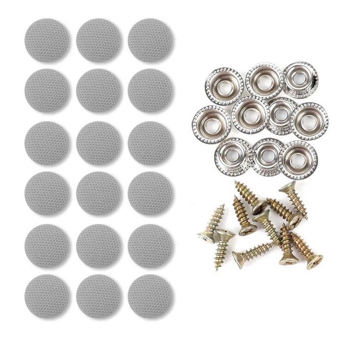 Kit 20 capse tapitate pentru reparatia plafonului auto, GRI > NOU!