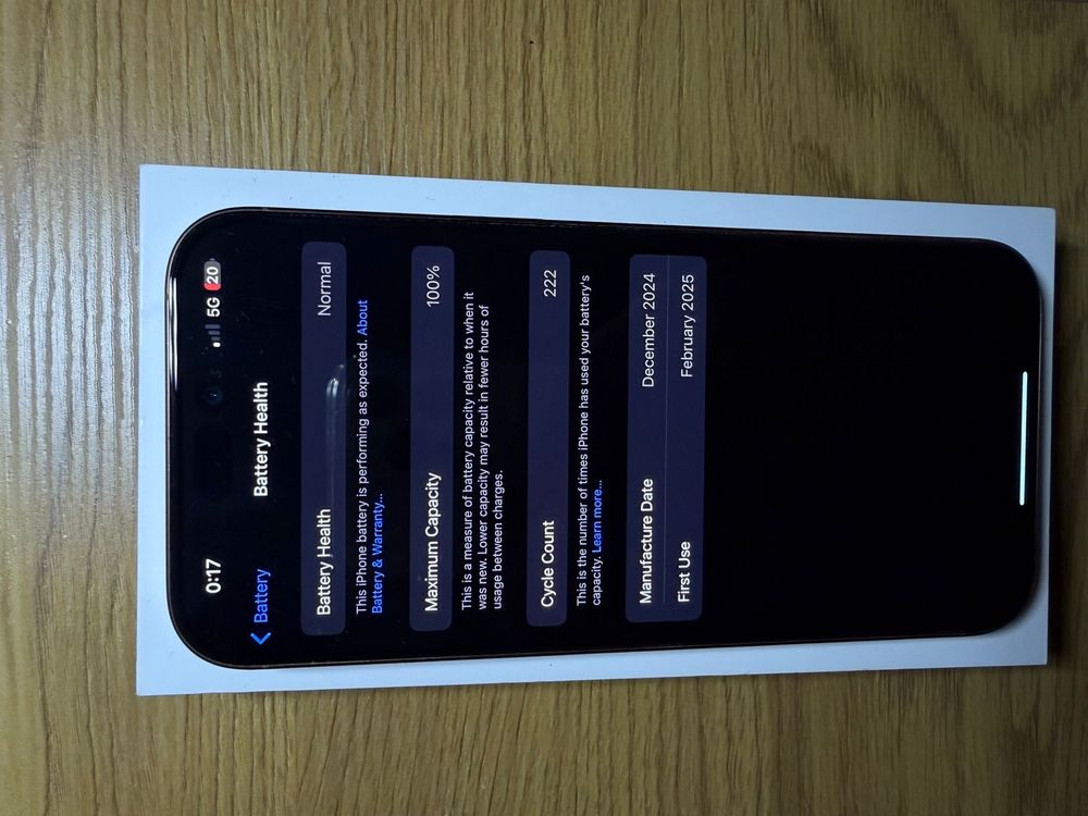 IPHONE 16 PRO MAX desert titanium 256GB 100% батерия