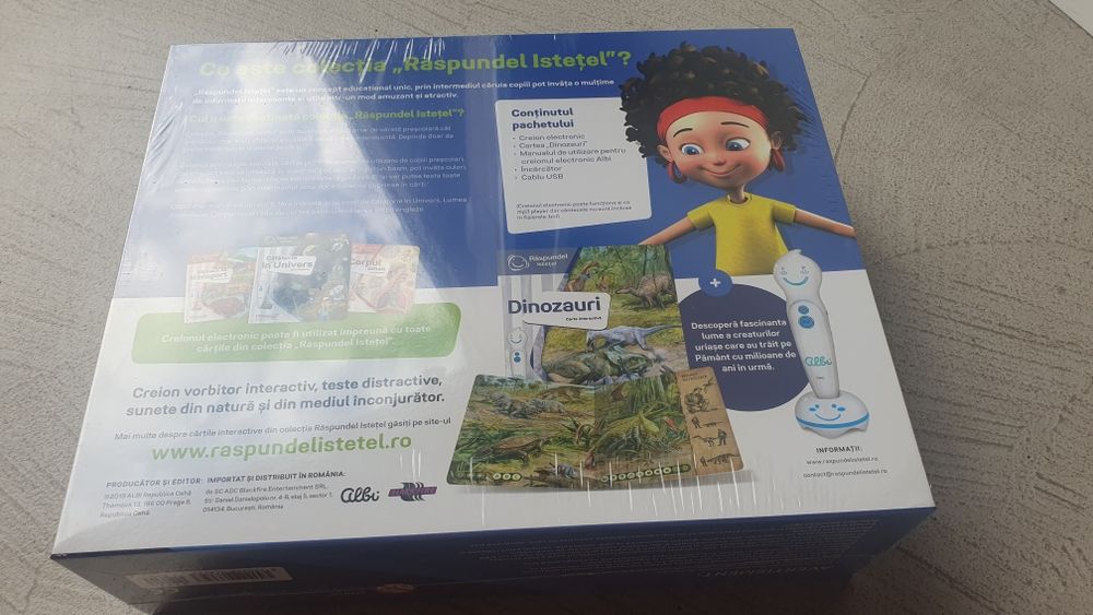 Pachet Raspundel Istetel carte Dinozauri + creion interactiv Albi
