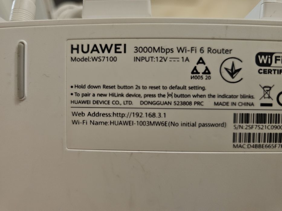 Router Huawei ws7100 wifi 6 plus