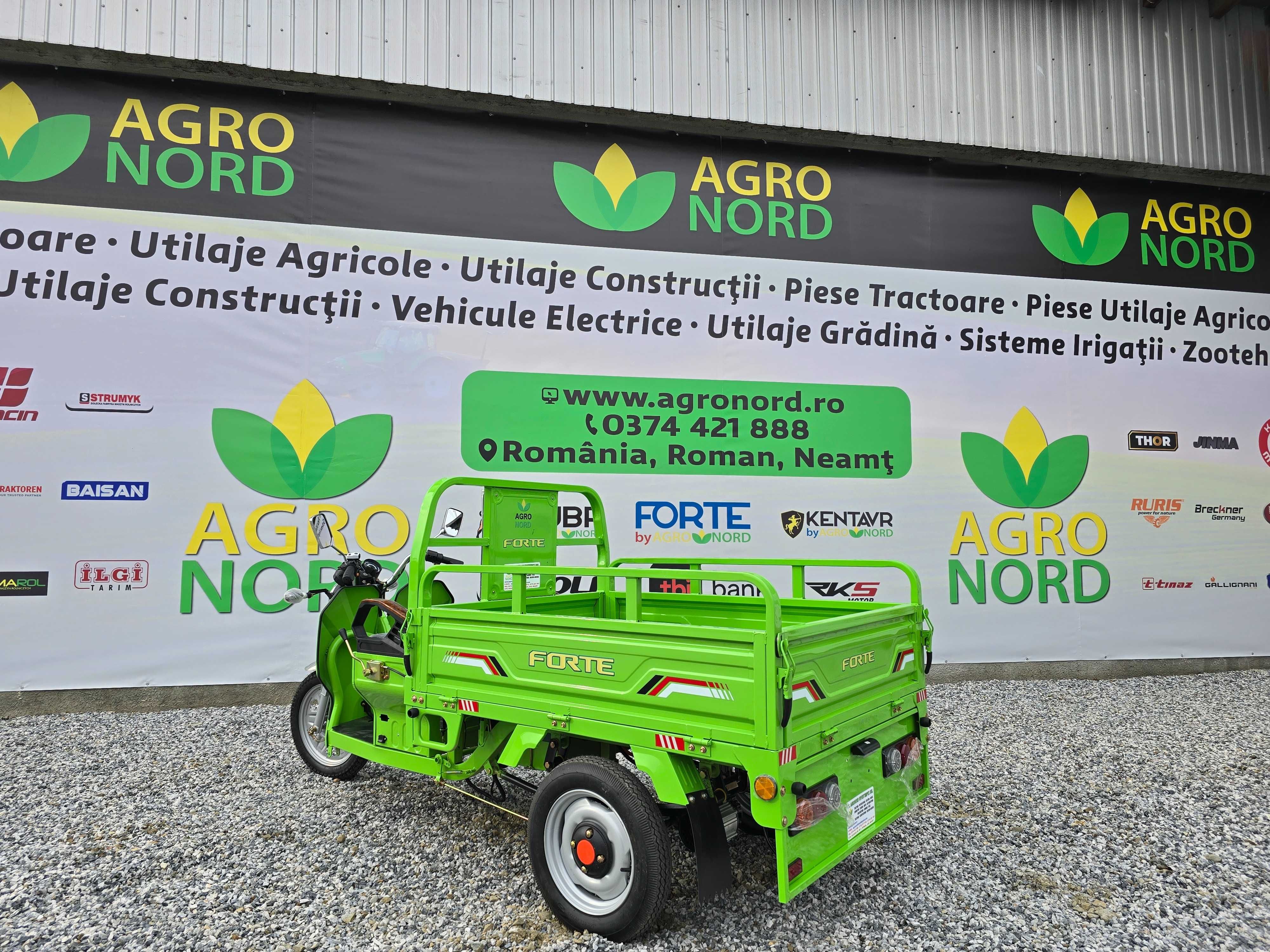 Triciclu electric transport marfa, 500 Kg, CIV/COC, verde