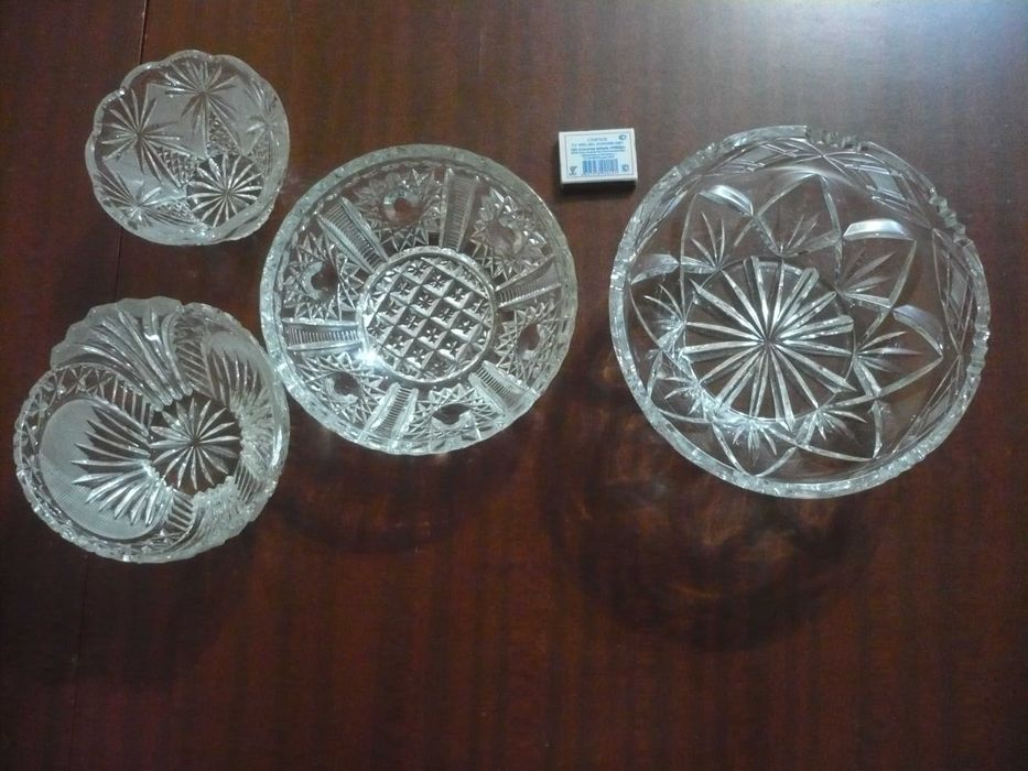 Хрустальные советские вазы для салатов, фруктов или сладостей