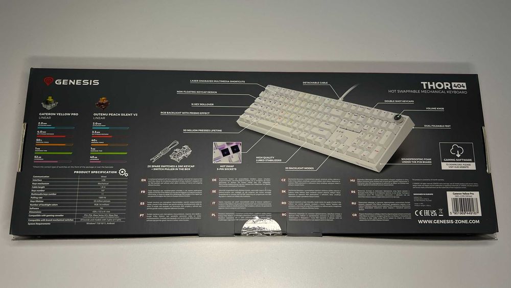 Tastatura Gaming Mecanica Genesis THOR 404 RGB White