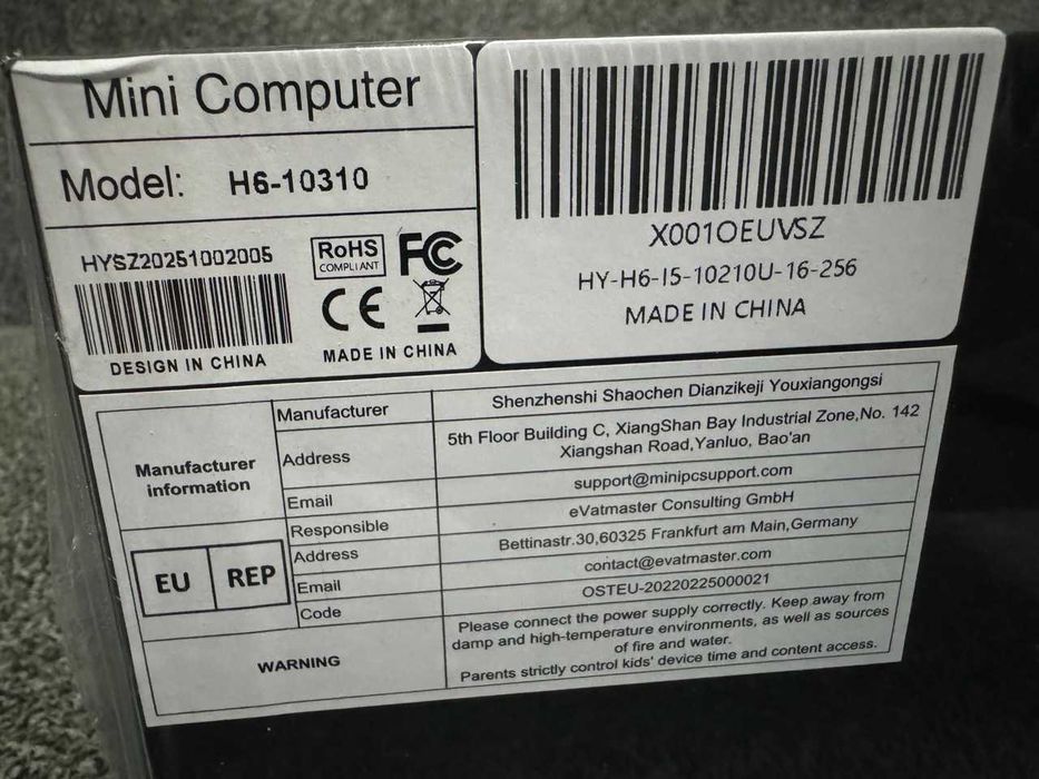 Mini PC / Histton H6 Fanless / i5+16+256 / Sigilat