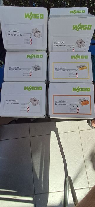 Cleme wago pentru cablu masiv