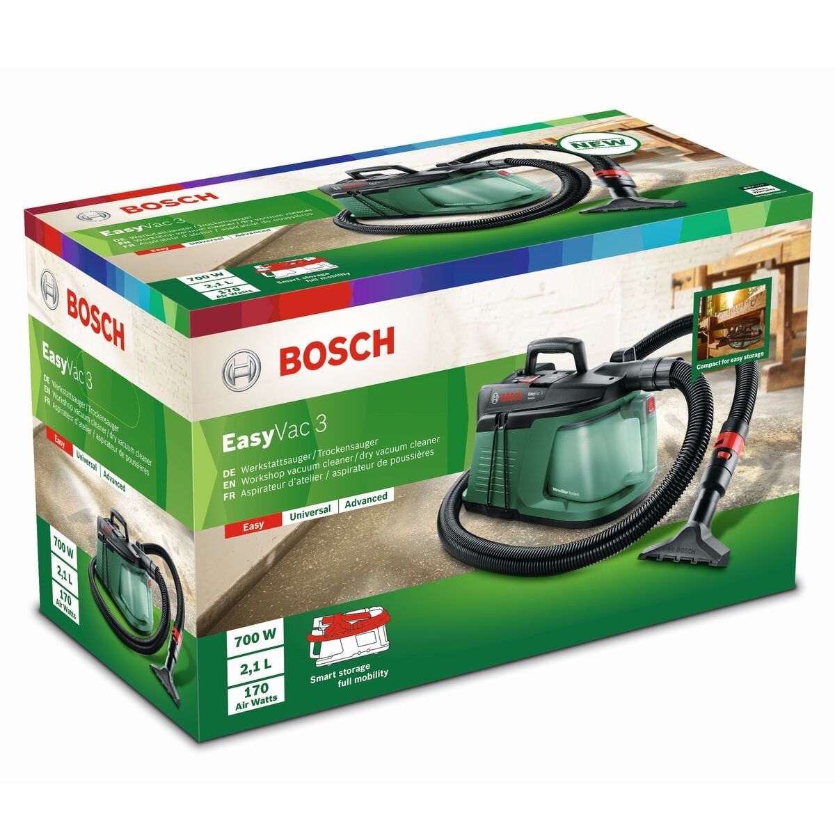 Универсальный строительный пылесос Bosch EasyVac 3