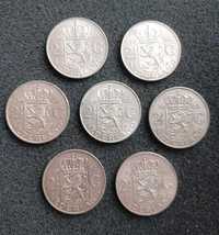set 7 monede argint Tarilor de Jos Olanda seria 2,5 guldeni