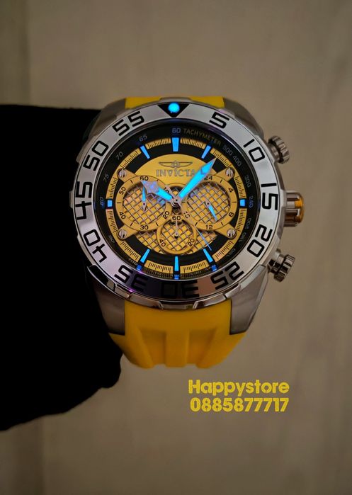 INVICTA Pogo Yellow 50mm, Инвикта нов ръчен часовник