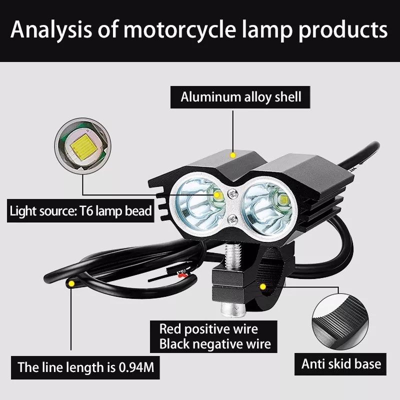 Lanterna Trotineta Bicicleta Far 20w pe 12v 80v atv moto  puternica