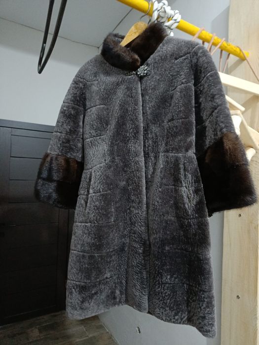 Шуба мутон-норка