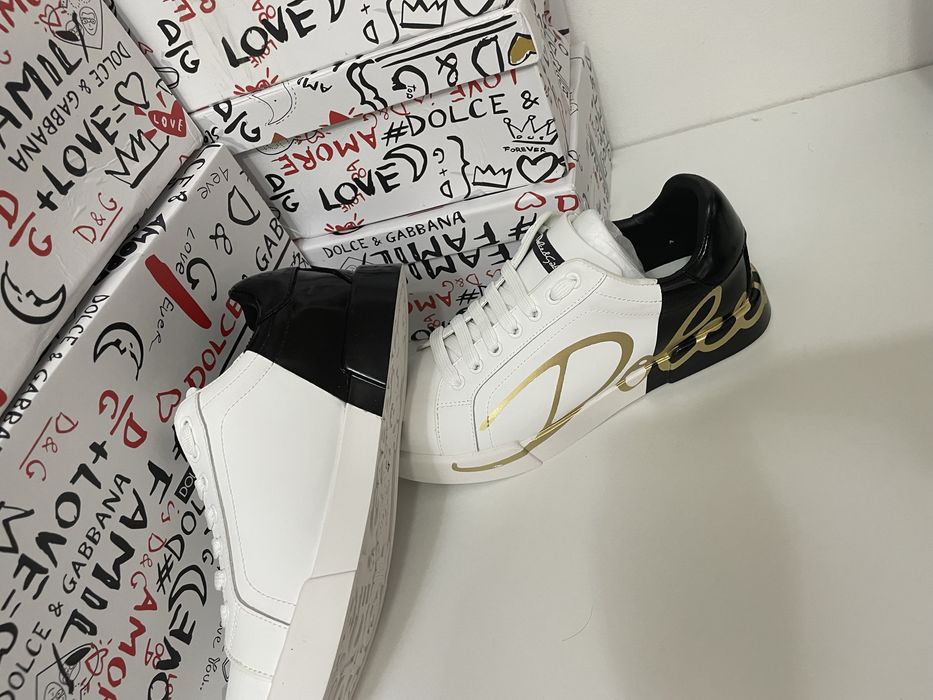 Adidasi Dolce Gabbana Portofino Golden Premium Quality