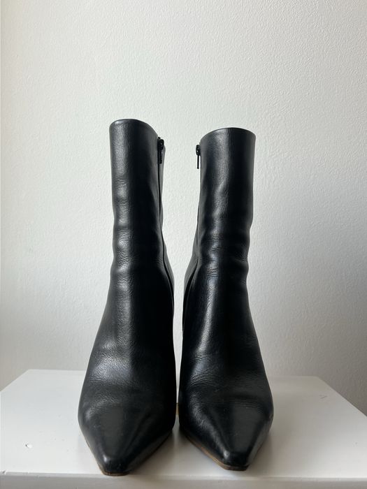 Дамски черни боти Vetements кожени