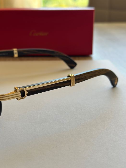 Слънчеви очила Cartier CT0362S 001  Black Horn/Gold