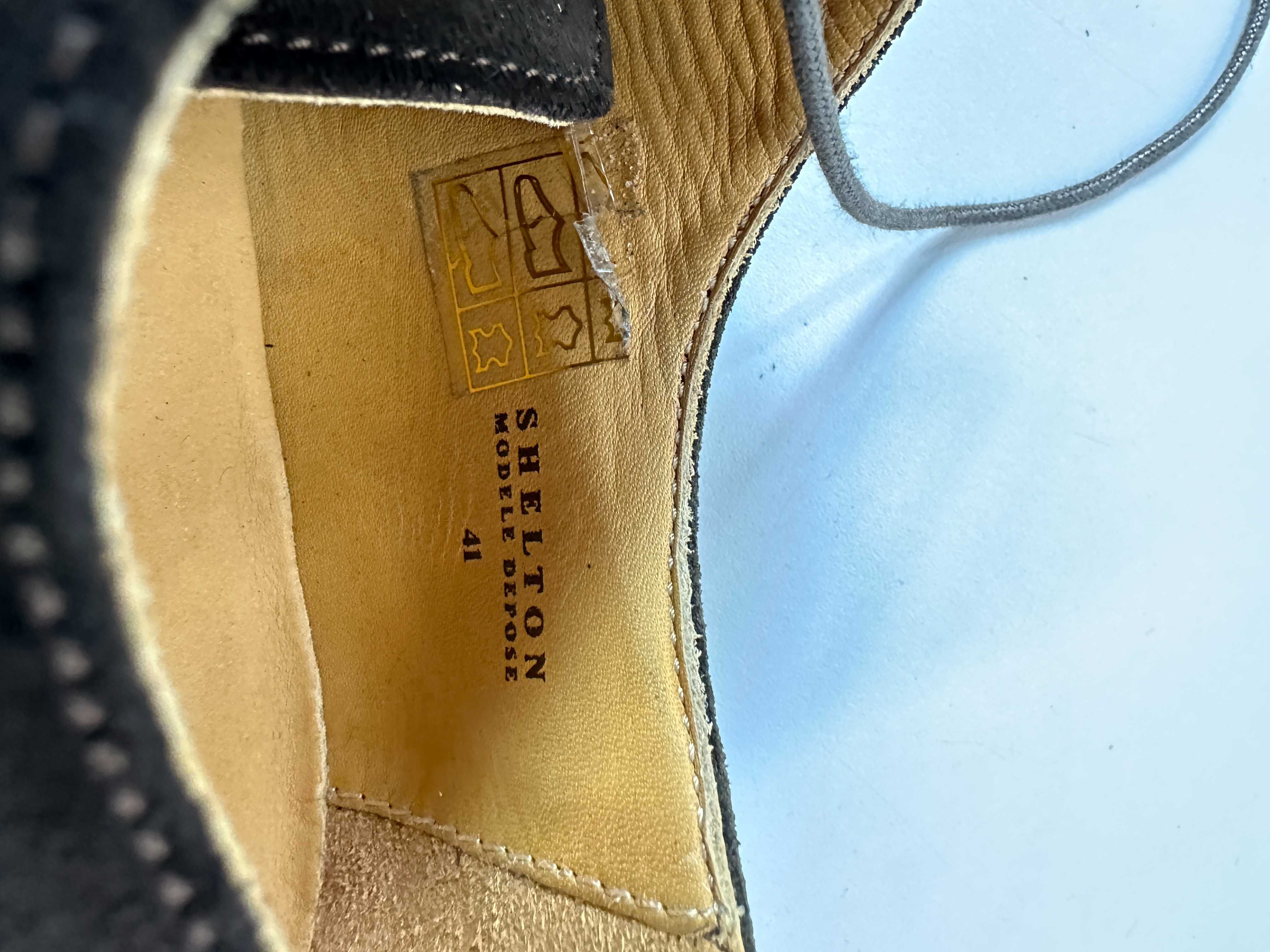 Pantofi barbati Bexley Oxford Brogue marimea 41 26 cm Piele Intoarsa