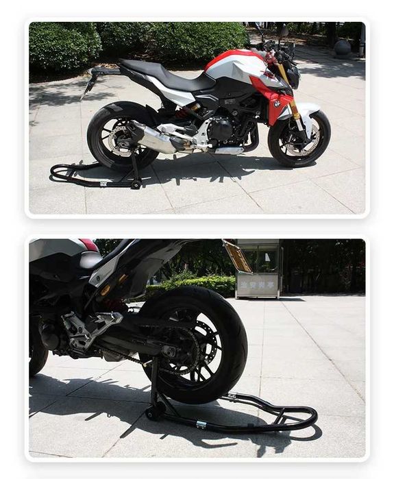 Stander de motocicleta spate universal include 2 tipuri de adaptoare