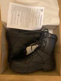 Мъжки военни черни кожени кубинки ботуши обувки