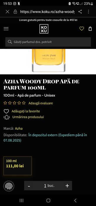 Azha woody drop apa de parfum