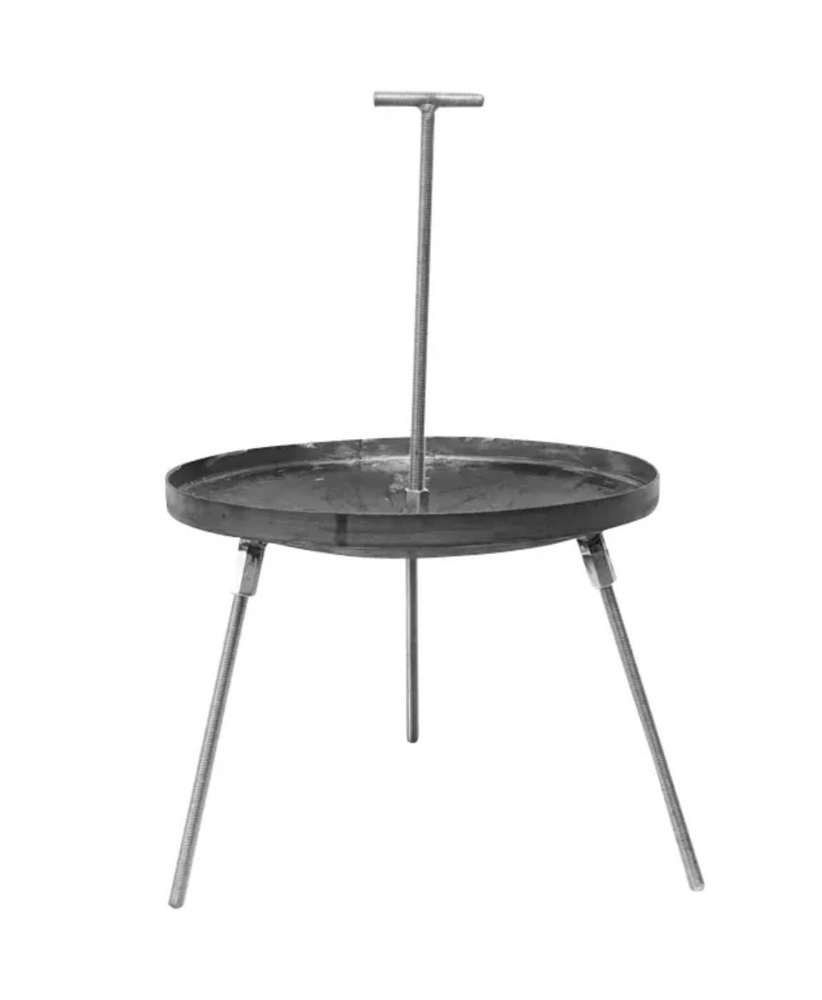 Gratar disc din otel,picioare detasabile,maner detasabil diametru46 cm