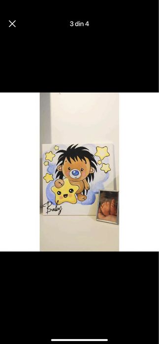 Tablouri bebelusi pictate manual