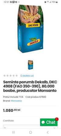 Vând un sac 80.000 plante Monsanto