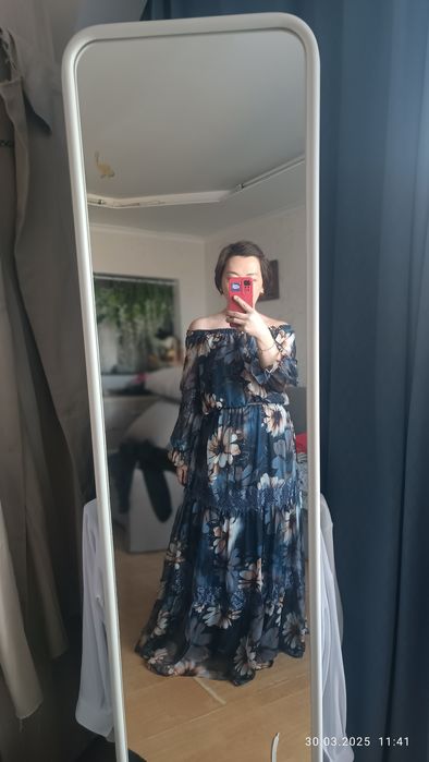 Нежное шифоновое платье