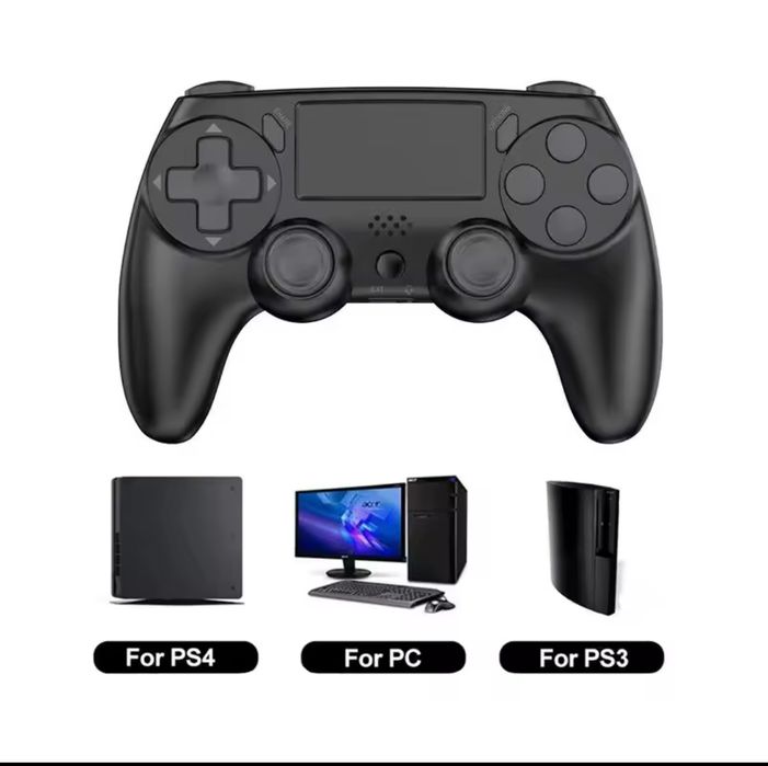 Gamepad compatibil PS4, PS3 și PC, model DualShock, control precis