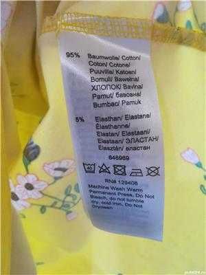 curier gratuit: rochie galbenă nouă bonprix, floral, 95% bumbac, 40/42