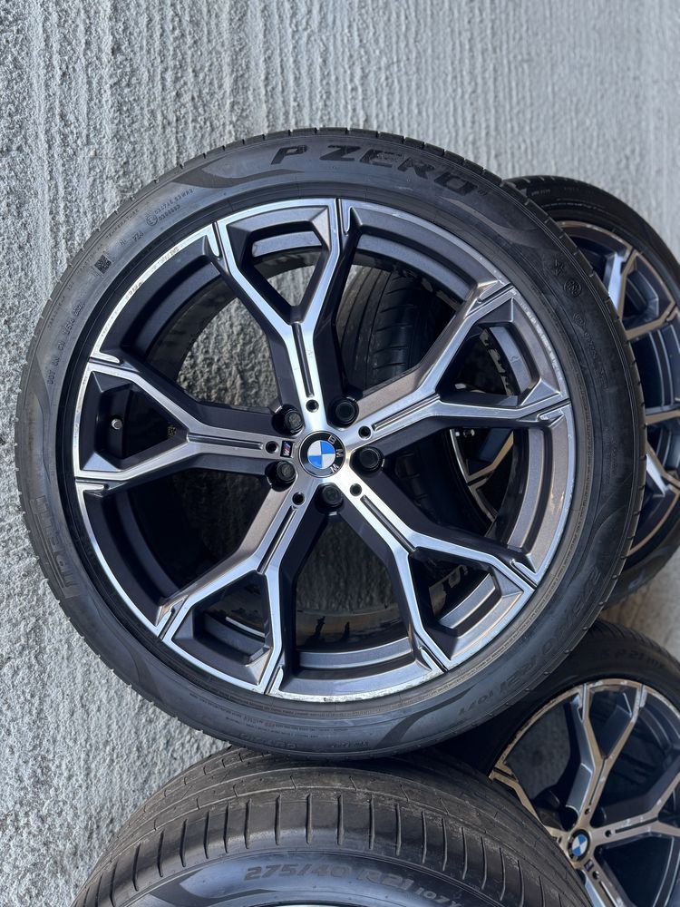 Jante Bmw X5 X6 R21 G05 G06 Originale M741 Pirelli Rft* de vara