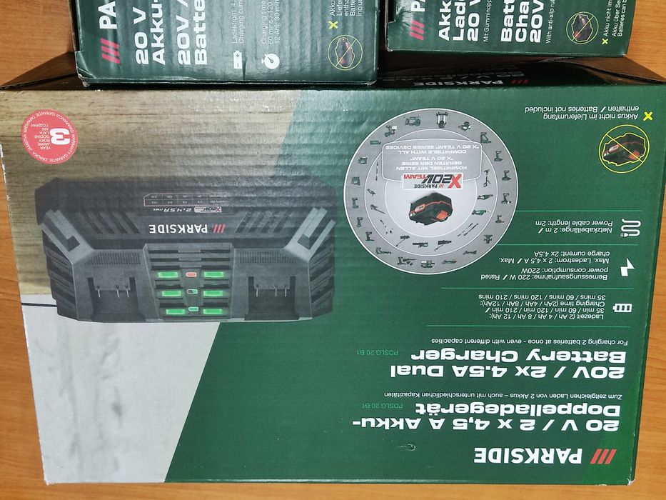 Acumulator PARKSIDE Performance 8 Ah si 4 Ah + incarcatoare