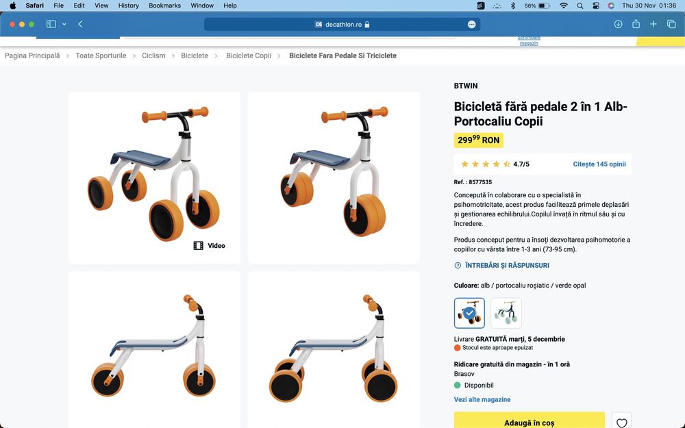 Bicicleta copii decathlon