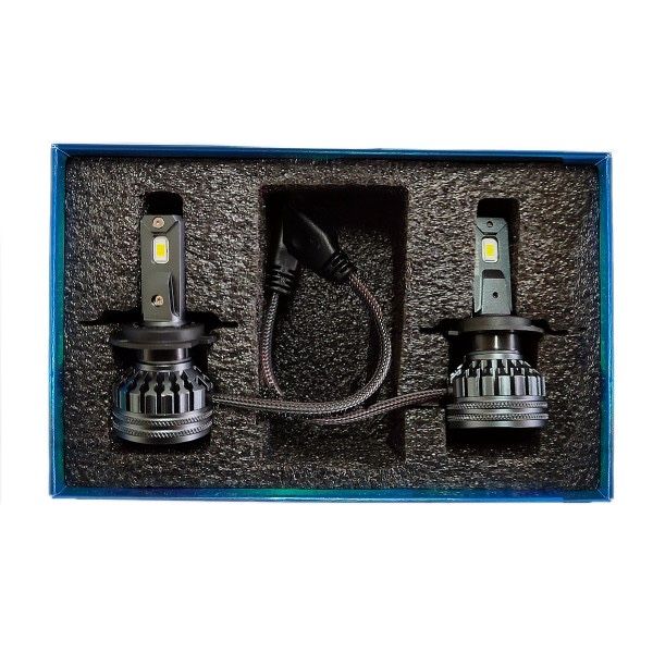 Лед Led Крушки Mitutoyo 12 & 24 волта H-7,H-1,H-4 с къс вентилатор