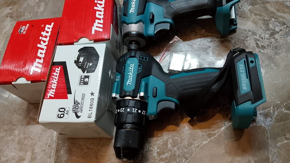 Autofiletanta si impact makita cu 3 baterii de 6a