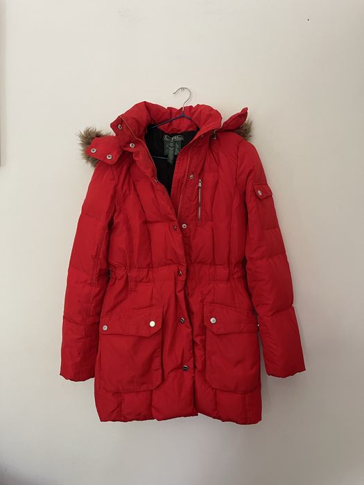 Фирменнвй пуховик ralph lauren xs, пух перо