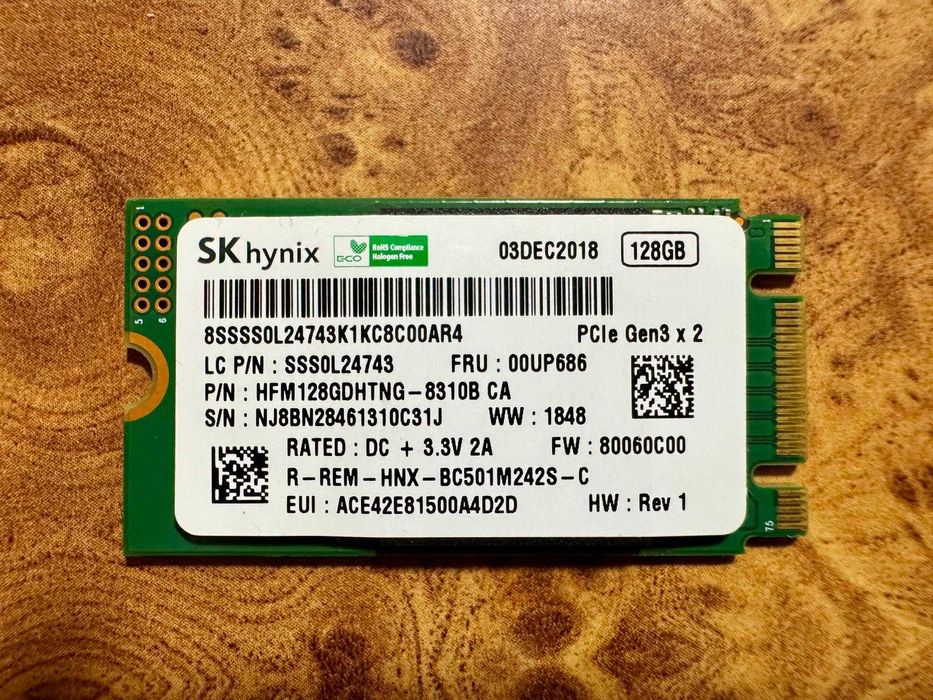 SSD SK Hynix 128GB M.2 2242 NVMe PCIe Gen3 – Perfect Funcțional