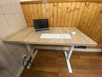 Birou Maidesite Alb = Cadru + Blat dublu (120 x 65 x 4 cm)