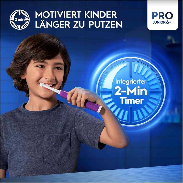Електрическа четка за зъби Oral-B Pro Junior 6+ , пурпурна